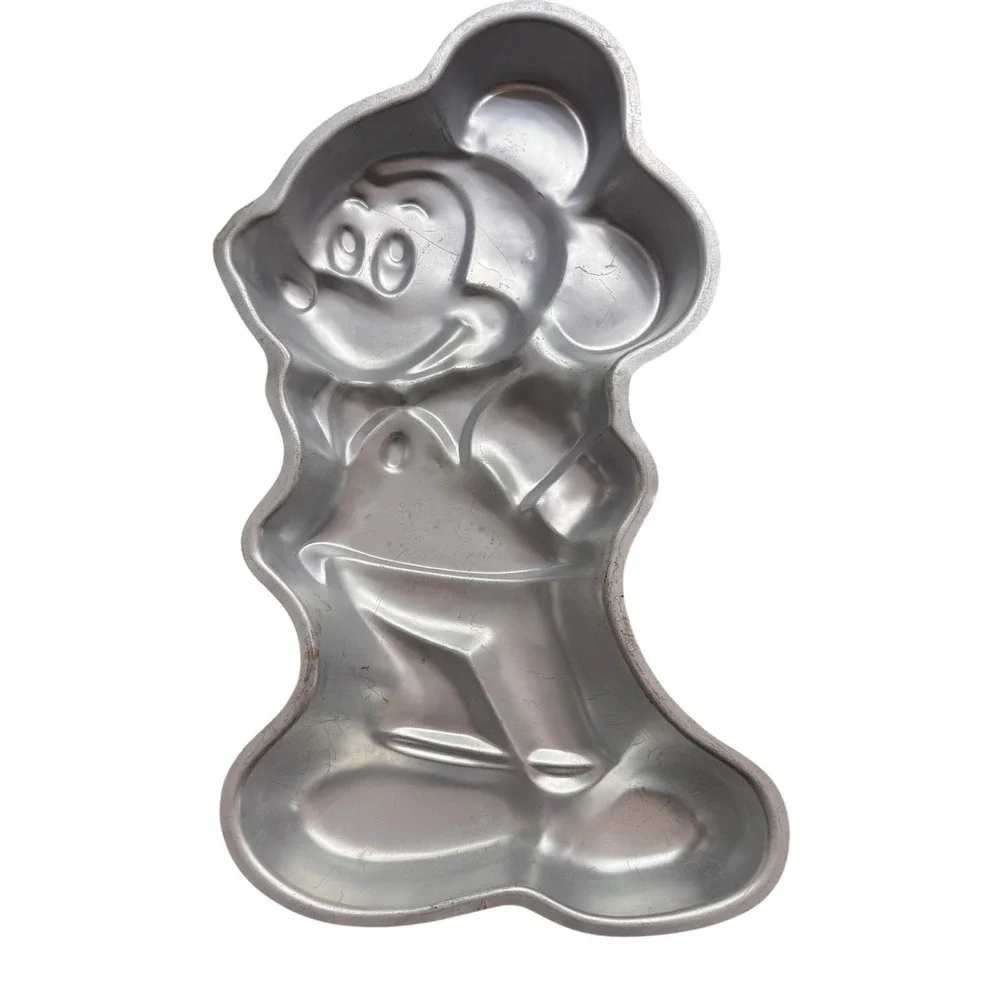 Vintage 1978 Wilton Mickey Mouse Full Body Cake Pan Mold 515-1805 Disney‎ Silver